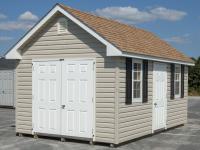 10x16 Cape Cod Style Vinyl Sided Storage Shed from Pine Creek Structures